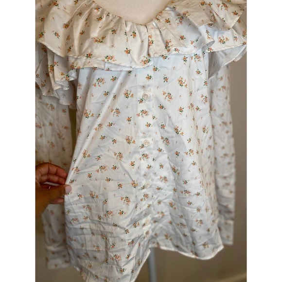 Bailey Ruffle Top White Floral - Picture 5 of 9
